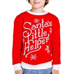 Tipsy Elves Kids & Baby Boy's / Girl's Santa's Little Helper Ugly Christmas Sweater