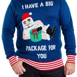 Tipsy Elves Men's Big Package Ugly Christmas Sweater 8 Tipsy Elves Men's Big Package Ugly Christmas Sweater