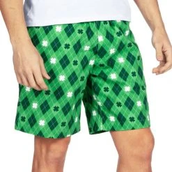 Tipsy Elves Men's Argyle Clover Shorts
