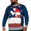 Tipsy Elves Men's Santa's Log On The Fire Big And Tall Ugly Christmas Sweater 2 Tipsy Elves Men's Santa's Log On The Fire Big And Tall Ugly Christmas Sweater