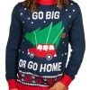 Tipsy Elves Men's Go Big Or Go Home Ugly Christmas Sweater 1 Tipsy Elves Men's Go Big Or Go Home Ugly Christmas Sweater