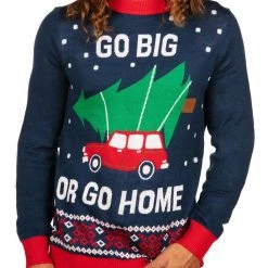 Tipsy Elves Men's Go Big Or Go Home Ugly Christmas Sweater