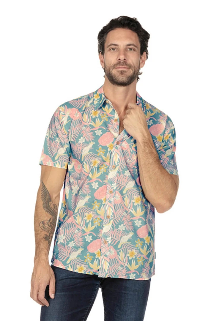 Tipsy Elves Men's Talk Birdie To Me Hawaiian Shirt 5 Tipsy Elves Men's Talk Birdie To Me Hawaiian Shirt