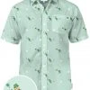 Tipsy Elves Men's Leprechaun Liftoff Button Down Shirt 2 Tipsy Elves Men's Leprechaun Liftoff Button Down Shirt