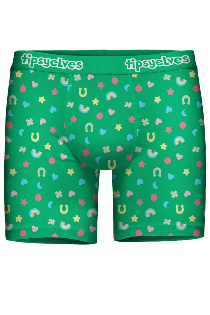 Tipsy Elves Men's Lucky Charmer Boxer Briefs 3 Tipsy Elves Men's Lucky Charmer Boxer Briefs