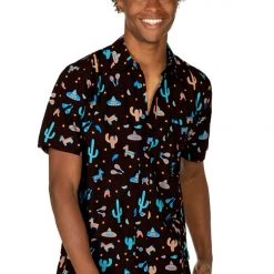 Tipsy Elves Men's Midnight Fiesta Hawaiian Shirt