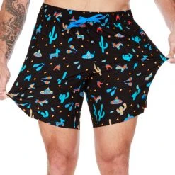 Tipsy Elves Men Midnight Fiesta Stretch Swim Trunks