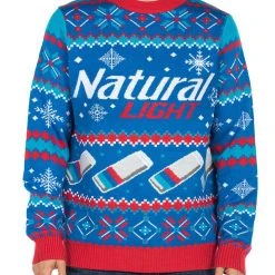 Tipsy Elves Men's Natural Light Ugly Christmas Sweater