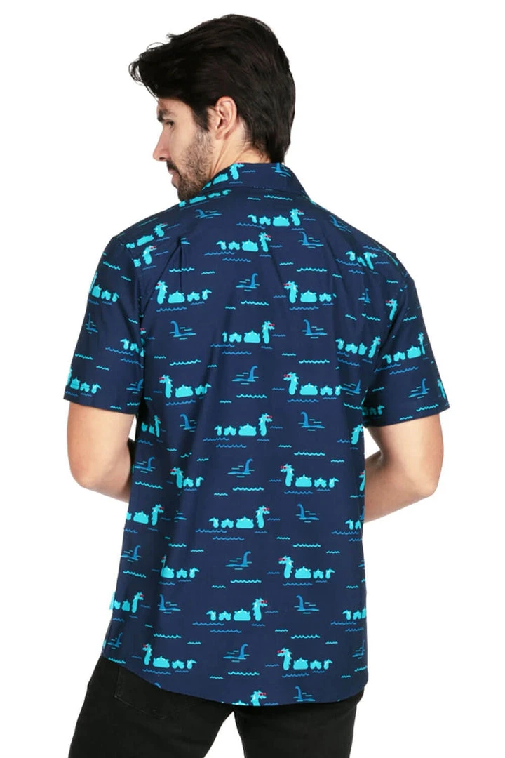 Tipsy Elves Men's Nothin' But Nessy Hawaiian Shirt 6 Tipsy Elves Men's Nothin' But Nessy Hawaiian Shirt