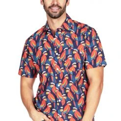 Tipsy Elves Men's Polly Wanna Captain Hawaiian Shirt