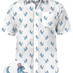 Tipsy Elves Patriotic Men's Prehistoric Patriot Button Down Shirt