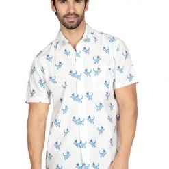 Tipsy Elves Patriotic Men's Prehistoric Patriot Button Down Shirt