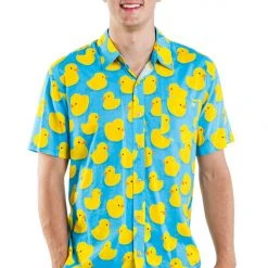 Tipsy Elves Men's Rubber Ducky Hawaiian Shirt