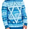 Tipsy Elves Men's Fair Isle Hanukkah Sweater 2 Tipsy Elves Men's Fair Isle Hanukkah Sweater