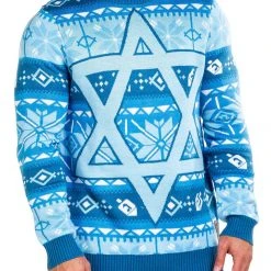 Tipsy Elves Men's Fair Isle Hanukkah Sweater