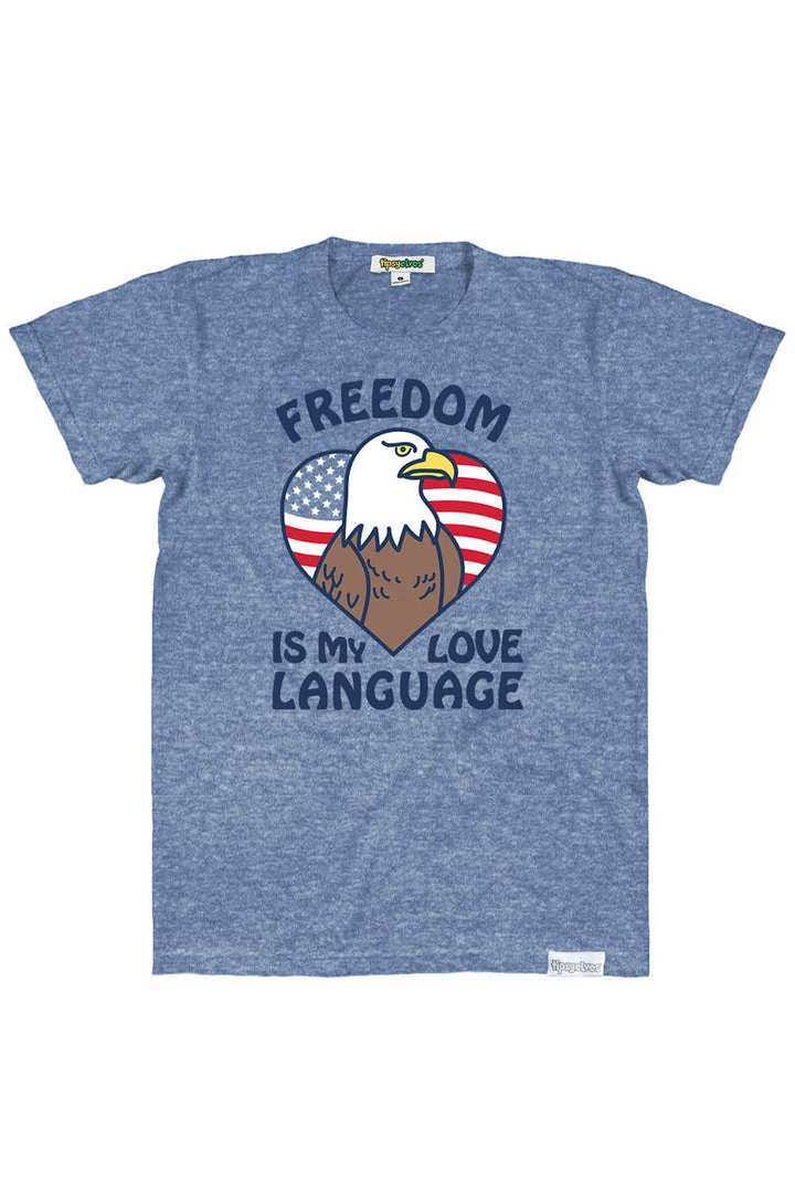 Tipsy Elves Men's Freedom Is My Love Language Tee 3 Tipsy Elves Men's Freedom Is My Love Language Tee