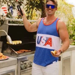 Tipsy Elves Men's USA Tank Top Patriotic