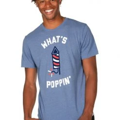 Tipsy Elves Patriotic Men's What's Poppin' Tee