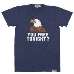 Tipsy Elves Patriotic Men's You Free Tonight? Tee