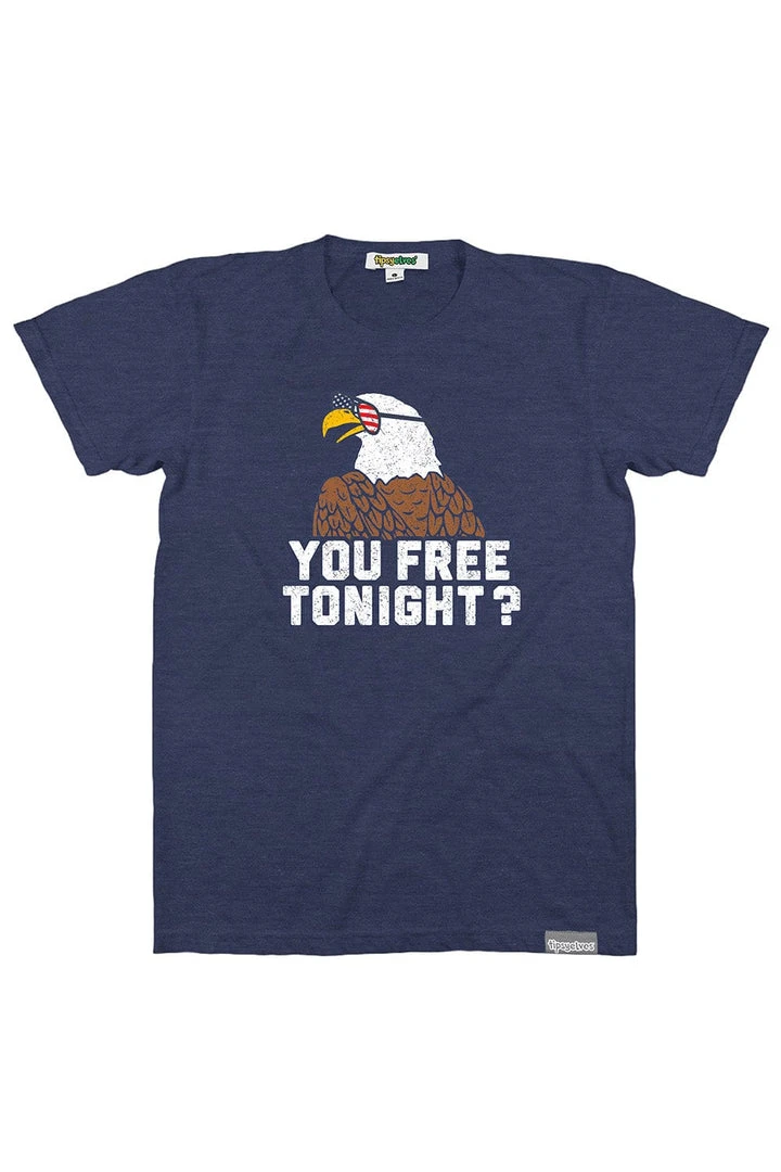 Tipsy Elves Patriotic Men's You Free Tonight? Tee 3 Tipsy Elves Patriotic Men's You Free Tonight? Tee