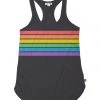 Tipsy Elves Charcoal Rainbow All The Way Tank Top - Women's Cut 2 Tipsy Elves Charcoal Rainbow All The Way Tank Top - Women's Cut