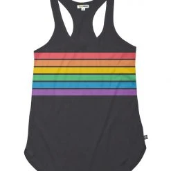 Tipsy Elves Charcoal Rainbow All The Way Tank Top - Women's Cut
