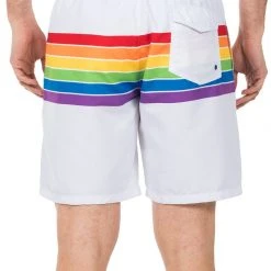 Tipsy Elves White Rainbow Swim Trunks 8 Tipsy Elves White Rainbow Swim Trunks