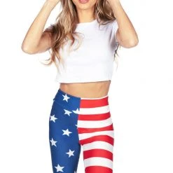 Tipsy Elves Women's American Flag Bike Shorts 10 Tipsy Elves Women's American Flag Bike Shorts