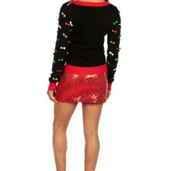 Tipsy Elves Women's Bow-tiful Ugly Christmas Cardigan