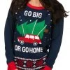 Tipsy Elves Women's Go Big Or Go Home Ugly Christmas Sweater 2 Tipsy Elves Women's Go Big Or Go Home Ugly Christmas Sweater
