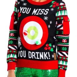 Tipsy Elves Women's Drinking Game Ugly Christmas Sweater