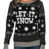 Tipsy Elves Women's Let It Snow Light Up Ugly Christmas Sweater 1 Tipsy Elves Women's Let It Snow Light Up Ugly Christmas Sweater