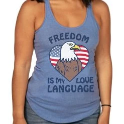 Tipsy Elves Women's Freedom Is My Love Language Tank Top