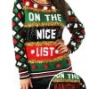 Tipsy Elves Women's Naughty Or Nice Reversible Sequin Ugly Christmas Sweater 2 Tipsy Elves Women's Naughty Or Nice Reversible Sequin Ugly Christmas Sweater