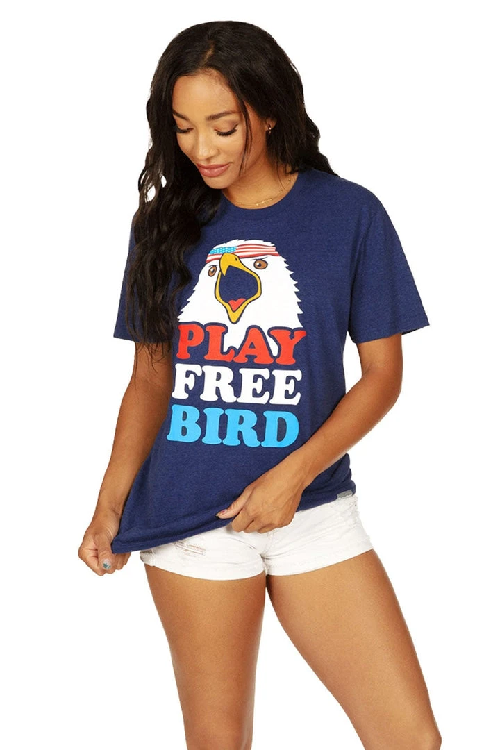Tipsy Elves Women's Play Free Bird Oversized Boyfriend Tee 4 Tipsy Elves Women's Play Free Bird Oversized Boyfriend Tee