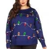 Tipsy Elves Women's Christmas Lights Plus Size Ugly Christmas Sweater 1 Tipsy Elves Women's Christmas Lights Plus Size Ugly Christmas Sweater