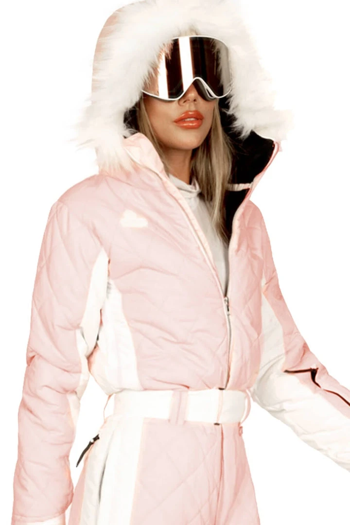 Tipsy Elves Women's Powder Pink Snow Suit 4 Tipsy Elves Women's Powder Pink Snow Suit