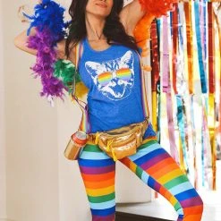 Tipsy Elves Pride Cat Tank Top (Blue) - Women's Cut