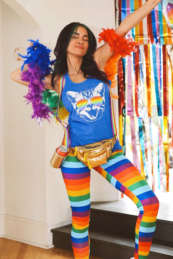 Tipsy Elves Pride Cat Tank Top (Blue) - Women's Cut 4 Tipsy Elves Pride Cat Tank Top (Blue) - Women's Cut