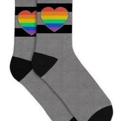 Tipsy Elves Rainbow Heart Socks - Women's Cut