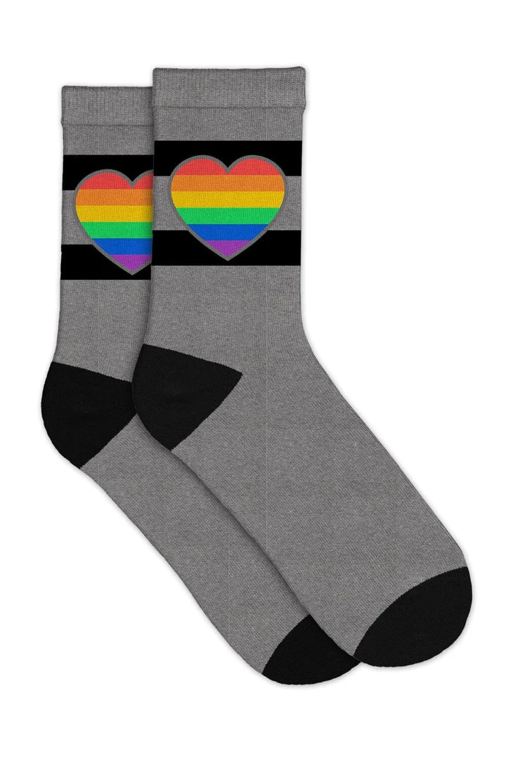 Tipsy Elves Rainbow Heart Socks - Women's Cut 3 Tipsy Elves Rainbow Heart Socks - Women's Cut