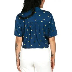 Tipsy Elves Rainbow Hearts Tie-Front Shirt - Women's Cut 10 Tipsy Elves Rainbow Hearts Tie-Front Shirt - Women's Cut