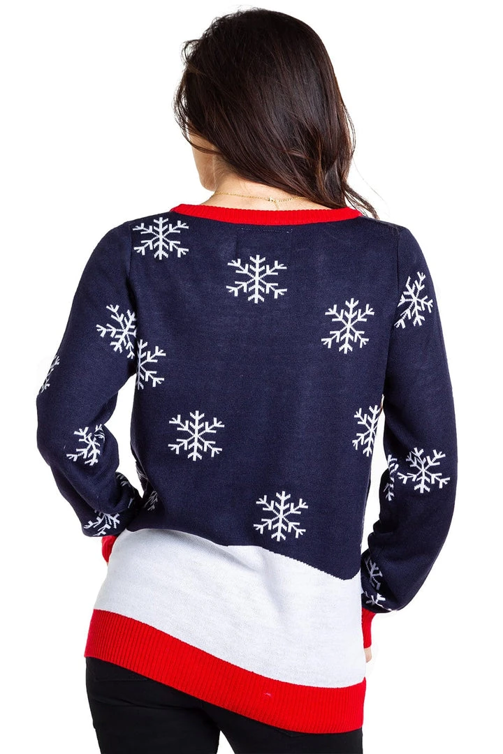 Tipsy Elves Women's Winter Whale Tail Ugly Christmas Sweater 5 Tipsy Elves Women's Winter Whale Tail Ugly Christmas Sweater