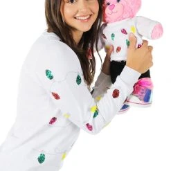 Tipsy Elves Women's Sequin Lights Ugly Christmas Sweater