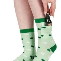 Tipsy Elves Women's Shamrock Savvy Socks With Pocket 5 Tipsy Elves Women's Shamrock Savvy Socks With Pocket