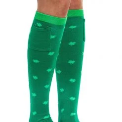 Tipsy Elves Women's Shamrock Shot Socks With Pockets 9 Tipsy Elves Women's Shamrock Shot Socks With Pockets
