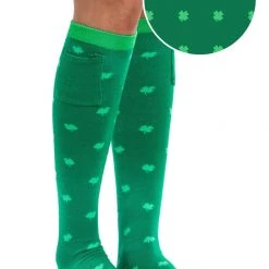 Tipsy Elves Women's Shamrock Shot Socks With Pockets