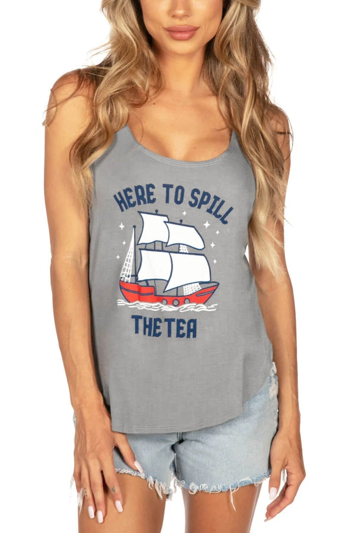 Tipsy Elves Women's Spill The Tea Tank Top 4 Tipsy Elves Women's Spill The Tea Tank Top