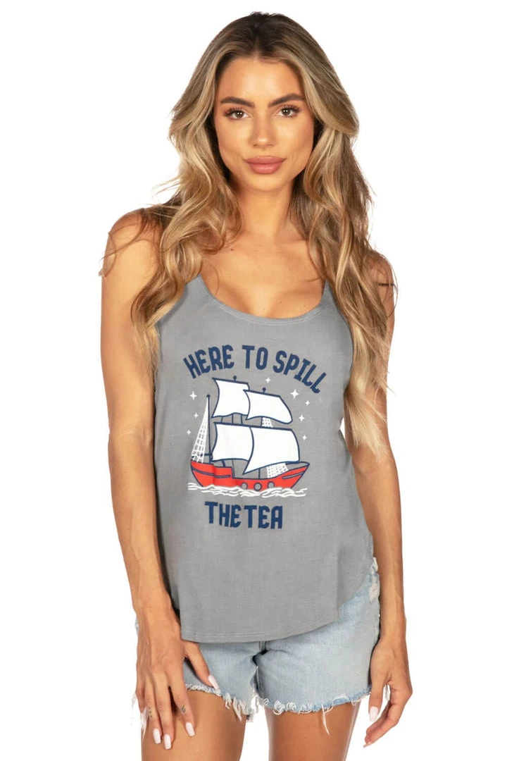 Tipsy Elves Women's Spill The Tea Tank Top 5 Tipsy Elves Women's Spill The Tea Tank Top