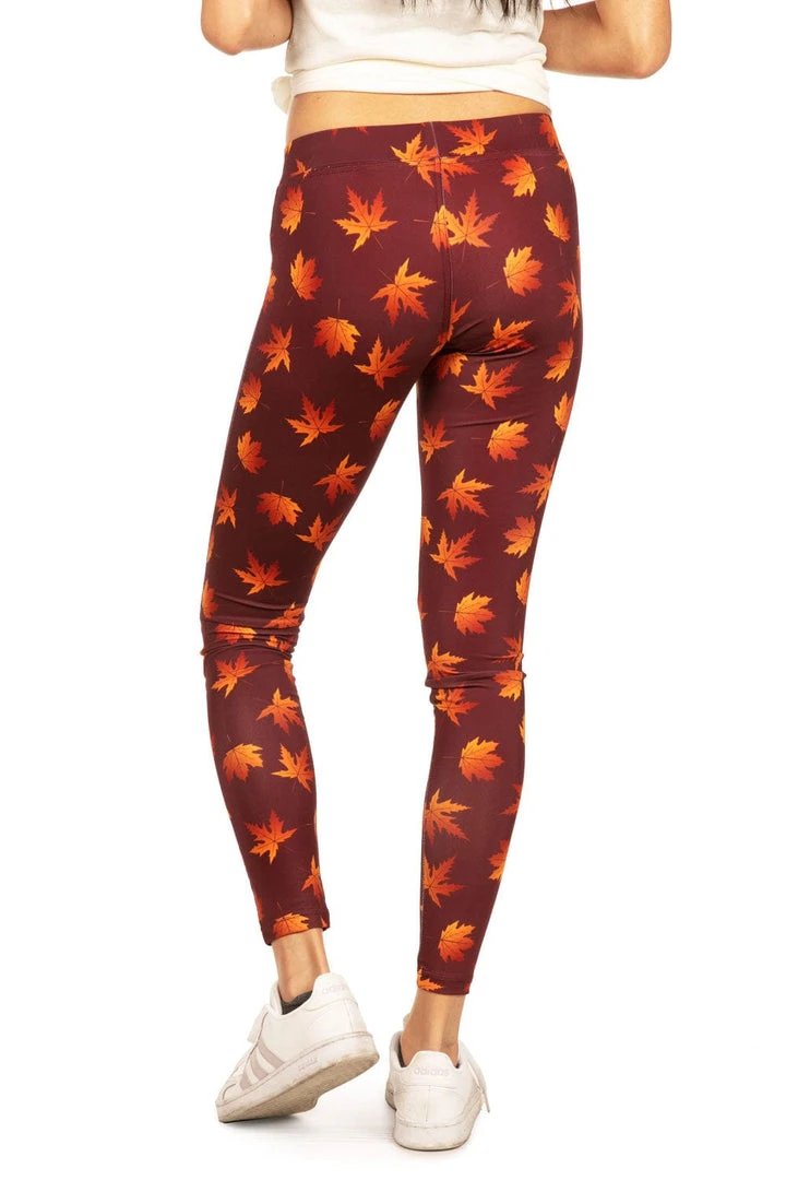 Tipsy Elves Leaf An Impression Leggings Women 4 Tipsy Elves Leaf An Impression Leggings Women